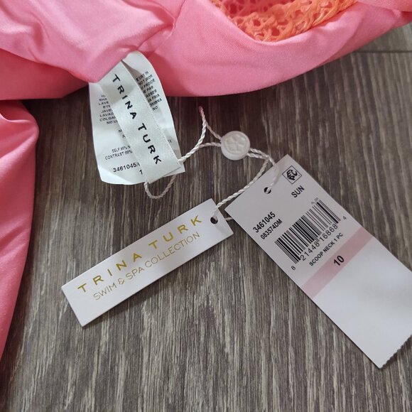 NWT Trina Turk Swim & Spa Collection Ombre Openwork Overlay One Piece Swimsuit - Picture 15 of 16